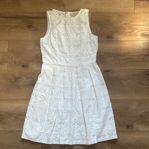 NWT Dainty Hooligan Cream Eyelet Mini‎ Dress Small Feminine